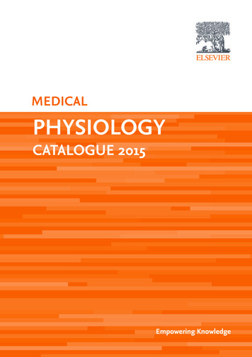 Medical Physiology Catalogue 2015 - Elsevier