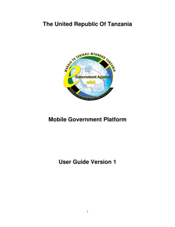 Mobile Government Platform User Guide Version 1