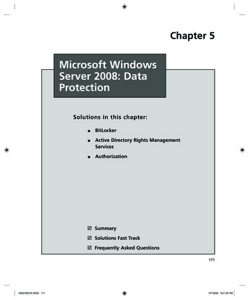 Microsoft Windows Server 2008: Data Protection - TechTarget