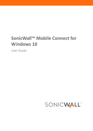 SonicWall Mobile Connect For Windows 10