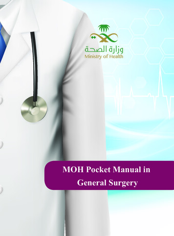 MOH Pocket Manual In General Surgery