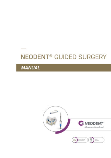 Neodent GM Guided Surgery Manual - Straumann 
