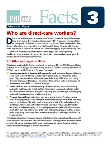 February 2011 Update Who Are Direct-care Workers? - Home 