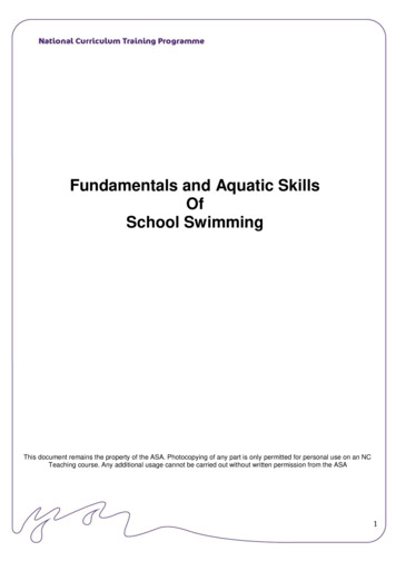 Fundamentals And Aquatic Skills Of School Swimming