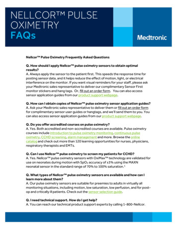 NELLCOR PULSE OXIMETRY FAQs - Medtronic