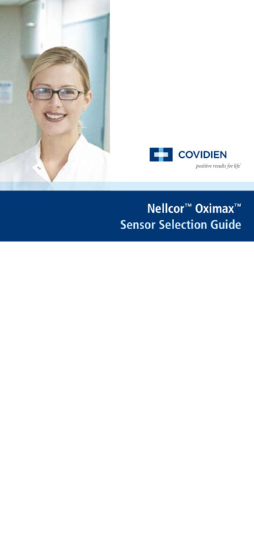 Nellcor Oximax Sensor Selection Guide