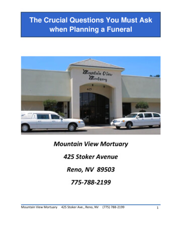 Nevada Funeral Planning Guide - Mountain View Mortuary