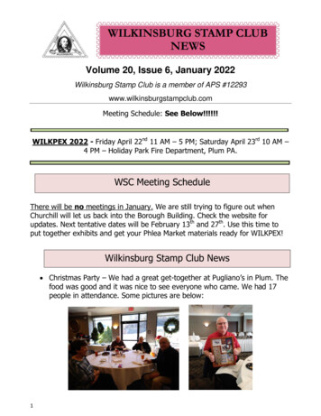 Volume 20, Issue 6, January 2022 - Wilkinsburg Stamp Club