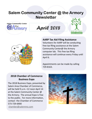 The Armory Newsletter - Salem Community Center @ The 