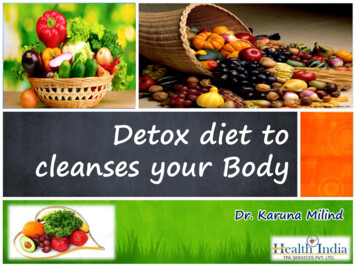Detox Diet To Cleanses Your Body - Health India TPA