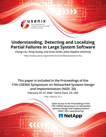 Understanding, Detecting And Localizing Partial Failures .