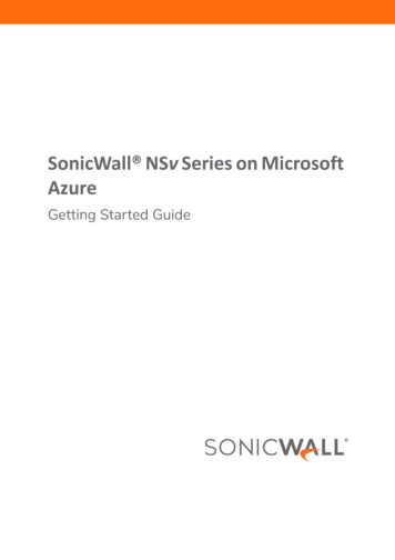 SonicWall NSv Series On Microsoft Azure