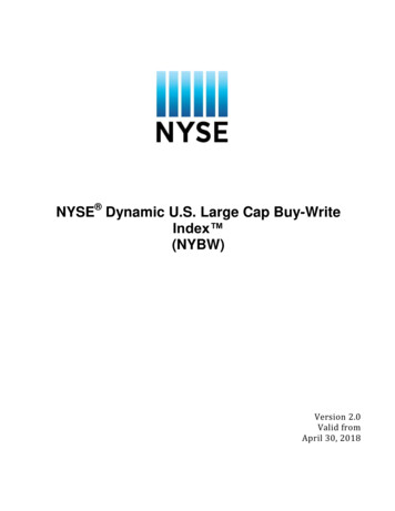 Dynamic U.S. Large Cap Buy-Write Index (NYBW)