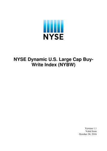 NYSE Dynamic U.S. Large Cap Buy- Write Index (NYBW)