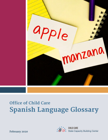 Office Of Child Care Spanish Language Glossary