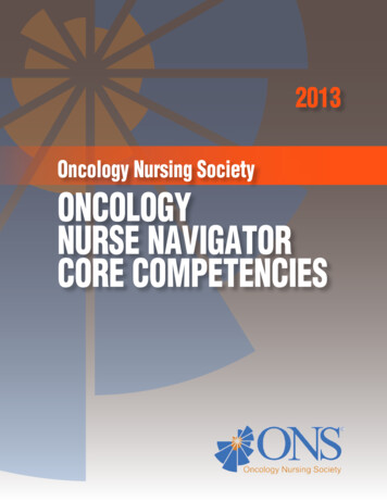 Oncology Nursing Society ONCOLOGY NURSE NAVIGATOR CORE . - ONS Ons 