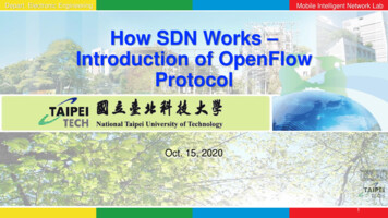 How SDN Works Introduction Of OpenFlow Protocol - Ntut.edu.tw