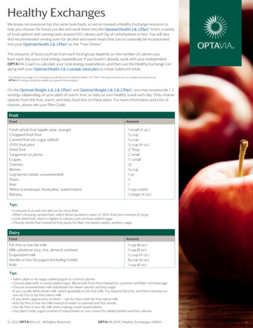OPTAVIA Healthy Exchanges