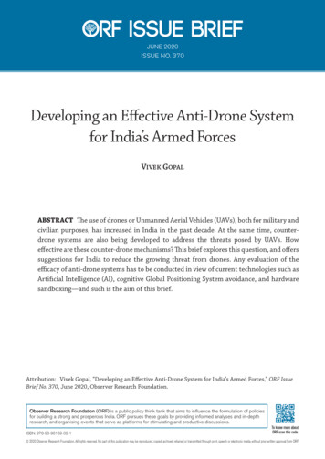 Developing An Effective Anti-Drone System For India’s .