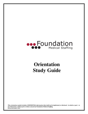 Orientation Study Guide - Prophecy Health