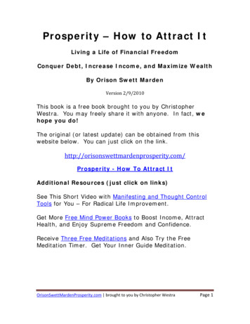 Prosperity – How To Attract It - Get Your Free Copy Here