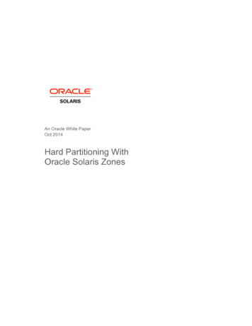 Hard Partitioning With Oracle Solaris Zones