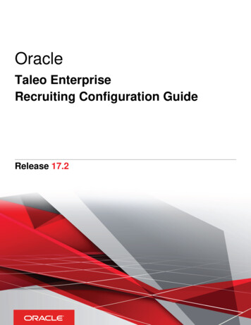 Recruiting Configuration Guide - Oracle