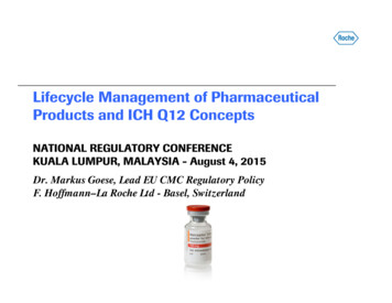 Lifecycle Management Of Pharmaceutical Products And 