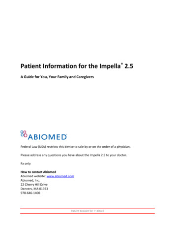 Patient Information For The Impella 2