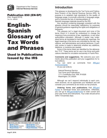 And Phrases Tax Words Glossary Of Spanish English-