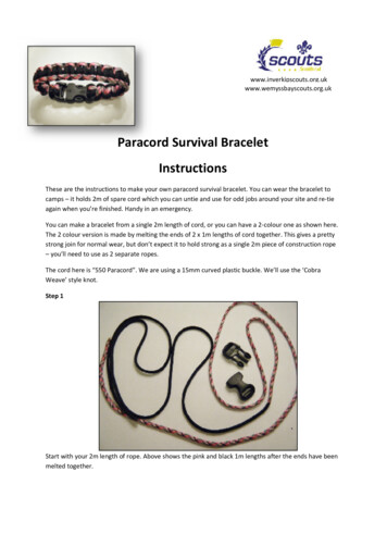 Paracord Survival Bracelet Instructions