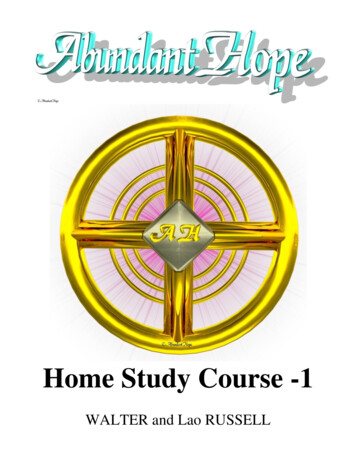Home Study Course -1 - AbundantHope