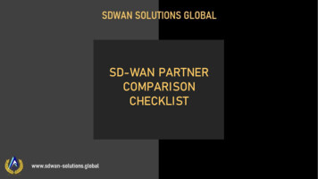 Sd-wan Partner Comparison Checklist