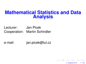 Mathematical Statistics And Data Analysis - KAP