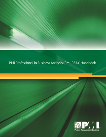 How To Use This Handbook - PMI