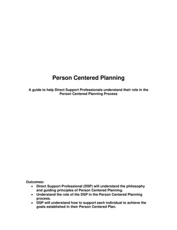 Person Centered Planning - CMHCM