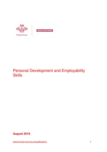 Personal Development And Employability Skills