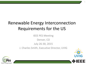 Renewable Energy Interconnection . - Ieee-pes 