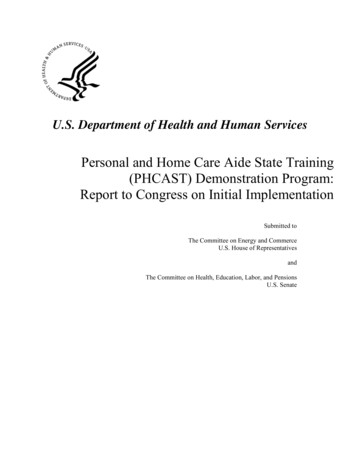 Personal And Home Care Aide State Training (PHCAST .