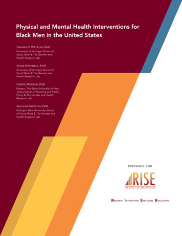 Physical And Mental Health Interventions For Black Men In .