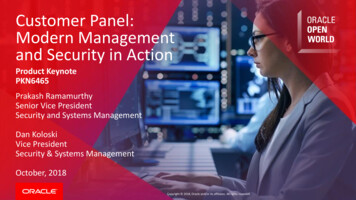 Customer Panel: Modern Management And Security In Action