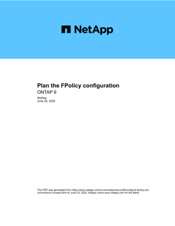 Plan The FPolicy Configuration - NetApp