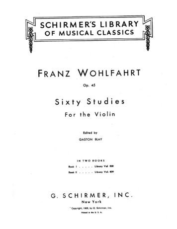 60 Studies For The Violin, Op