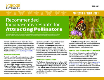 Recommended Indiana-native Plants For Attracting Pollinators