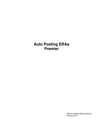 Auto Posting ERAs Premier - EZClaim