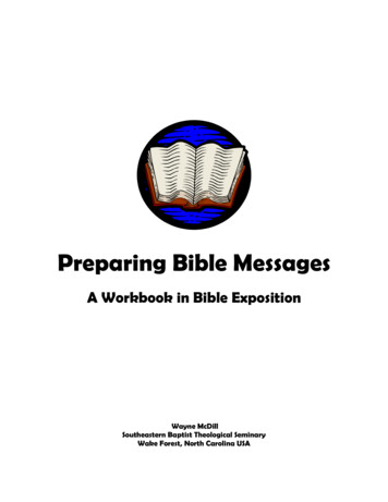 Preparing Bible Messages - Wayne McDill