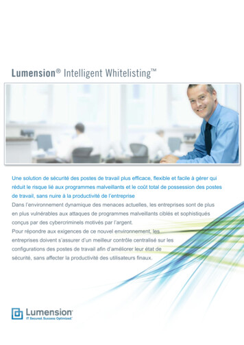 Lumension Intelligent Whitelisting