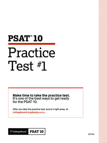 10 Practice Test 1 - SAT Suite Of Assessments