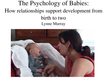 The Psychology Of Babies: How Relationships Support . - SVRI