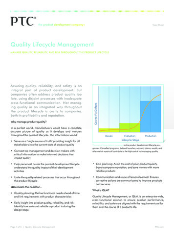 Quality Lifecycle Management